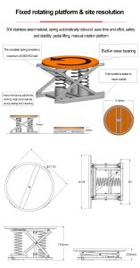 Spring Actuated Level Loader Pallet Scissor Lift Table