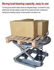 Spring Actuated Level Loader Pallet Scissor Lift Table-3